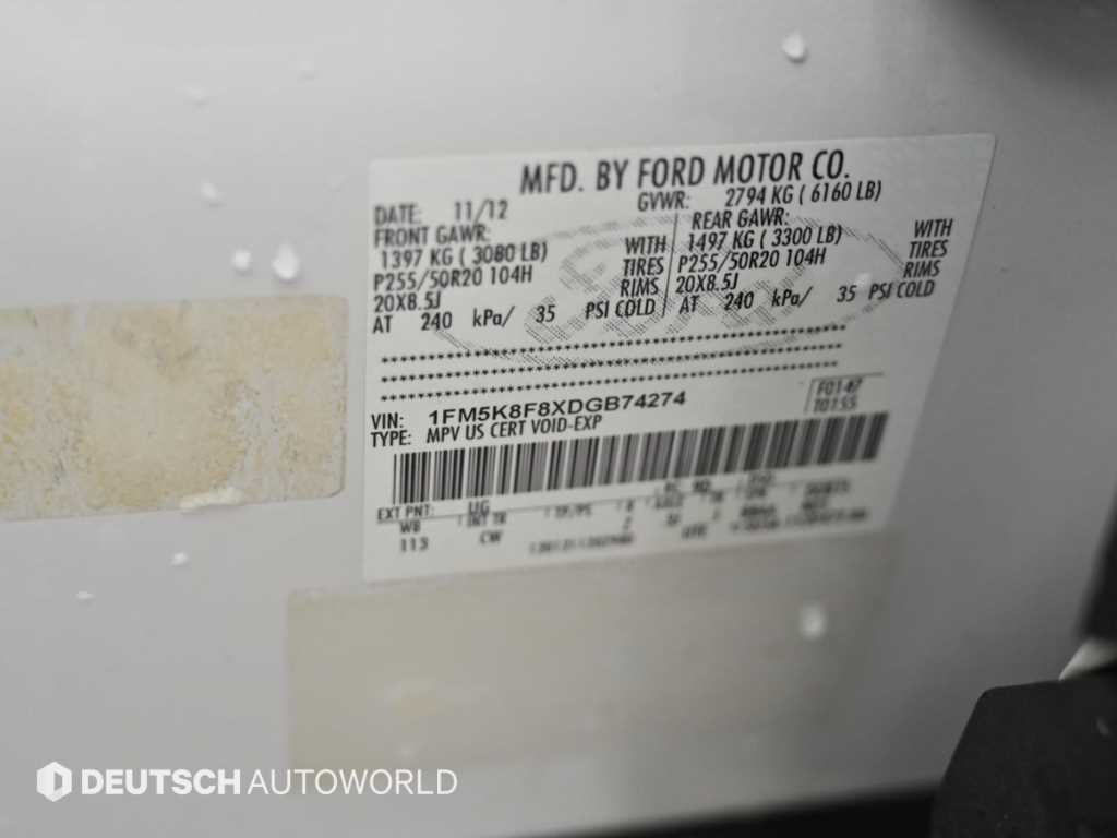 Ford Explorer 2013 Blanco - Importación desde Corea - HF Imports Iquique - Foto 20