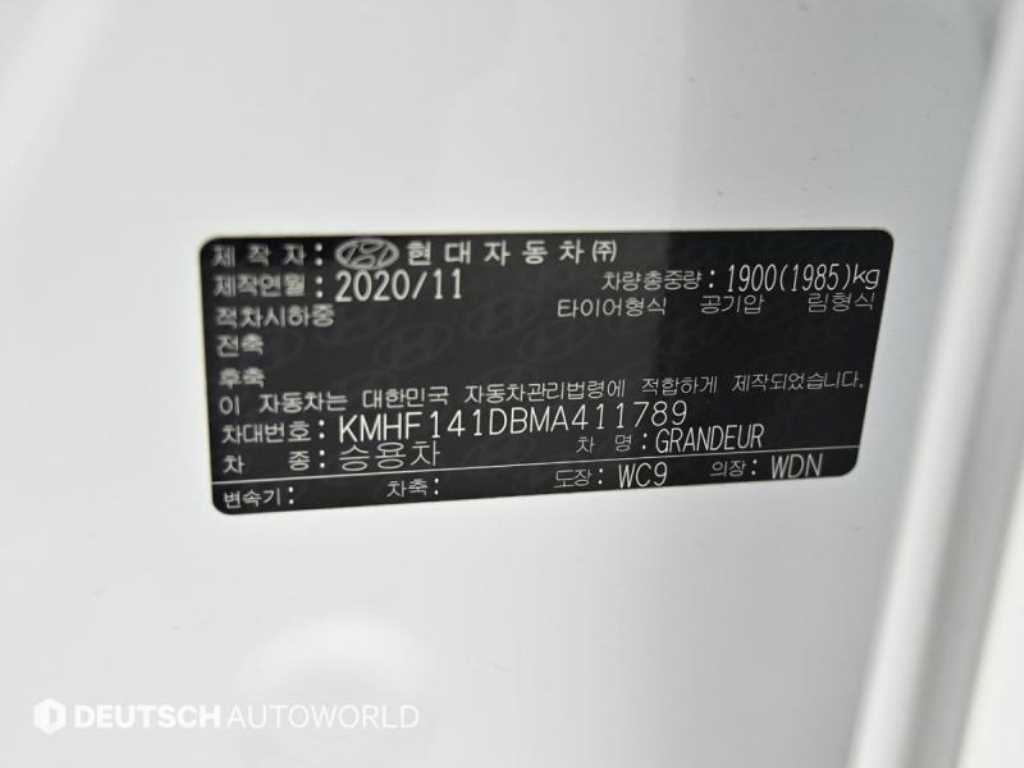 HYUNDAI Grandeur 2021 Blanco - Importación desde Corea - HF Imports Iquique - Foto 20