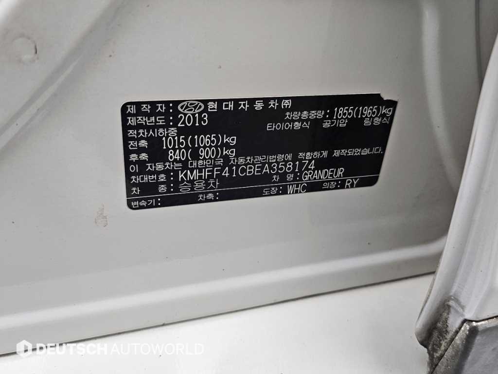 HYUNDAI Grandeur 2014 Blanco - Importación desde Corea - HF Imports Iquique - Foto 20